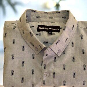 Molokai Surf Button Down Shirt XL Slim Fit